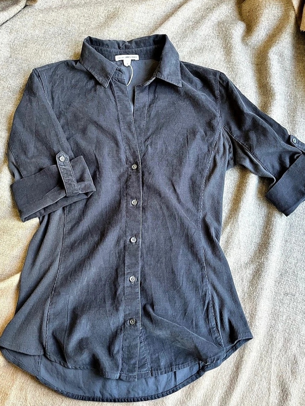 James Perse Corduroy Military in Gray NWT